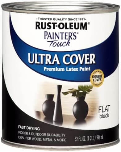 Rust-Oleum latex flat black paint