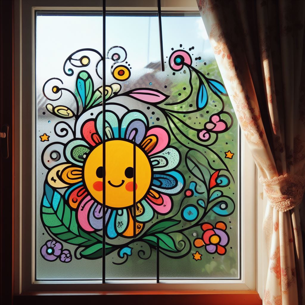 painting glass window sun