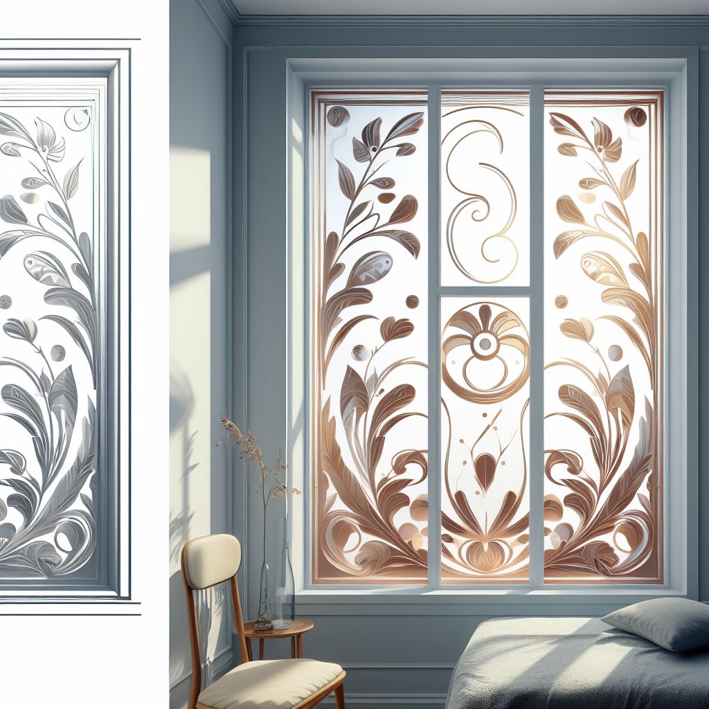 painting glass windows metallic effect