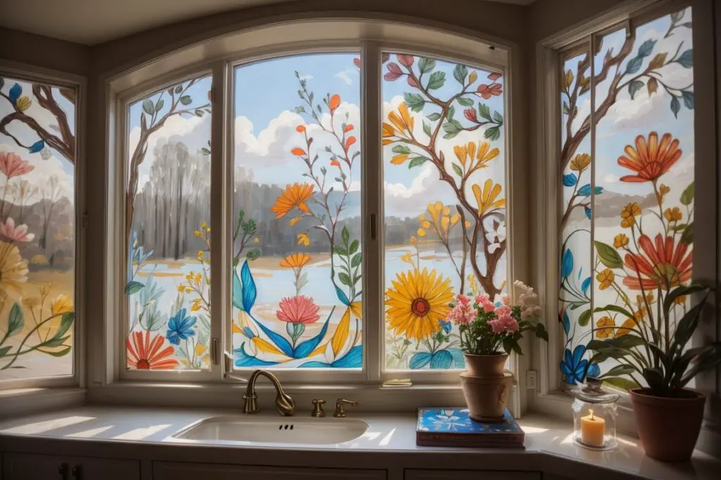 painted window at home