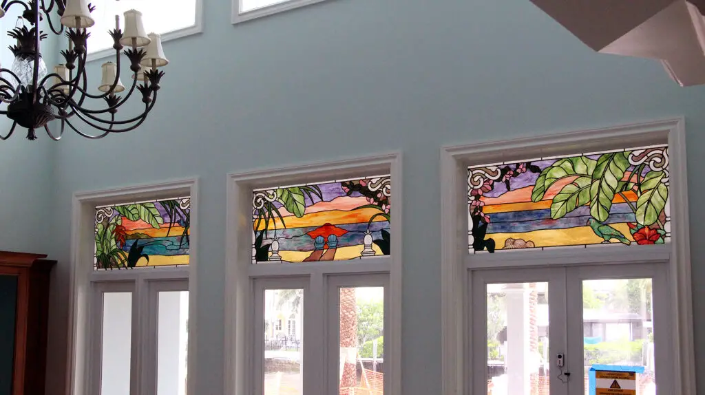 painted glass window at home